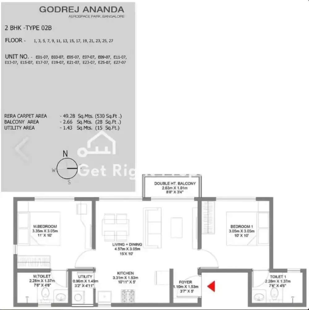 Floor Plan of Residential Listings For Sale Bengaluru Bagaluru Godrej Ananda Godrej Ananda Phase 1 2 Bhk Apartment