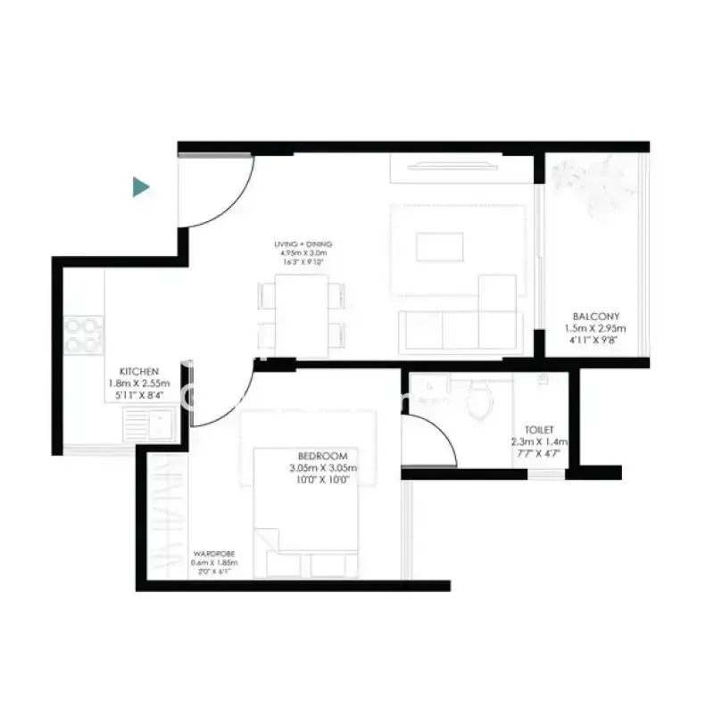 Floor Plan of Residential Listings For Sale Bengaluru Sarjapur Soul Tree By Modern Spaaces 1 Bhk Apartment Floor Plan of Residential Listings For Sale Bengaluru Sarjapur Soul Tree By Modern Spaaces 1 Bhk Apartment