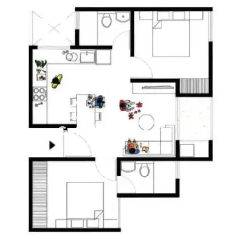 Floor Plan of Residential Listings For Sale Bengaluru Sarjapur Soul Tree By Modern Spaaces 2 Bhk Apartment Floor Plan of Residential Listings For Sale Bengaluru Sarjapur Soul Tree By Modern Spaaces 2 Bhk Apartment