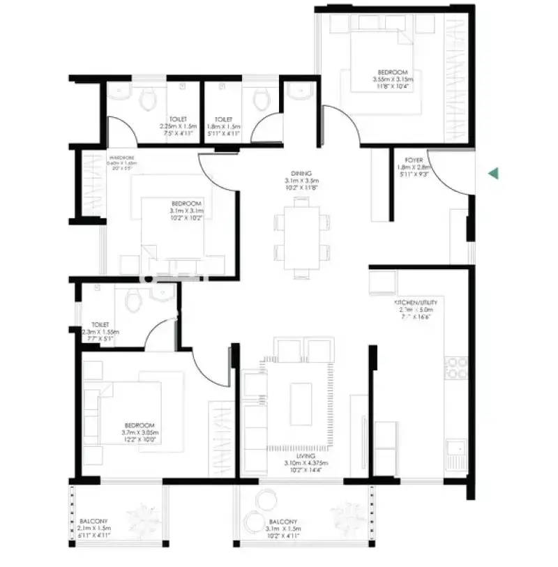 Floor Plan of Residential Listings For Sale Bengaluru Sarjapur Soul Tree By Modern Spaaces 3 Bhk Apartment Floor Plan of Residential Listings For Sale Bengaluru Sarjapur Soul Tree By Modern Spaaces 3 Bhk Apartment